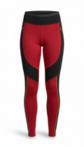 Performance leggings in signature red-black