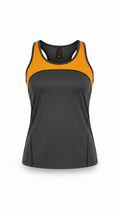Athletic tank top in graphite and amber